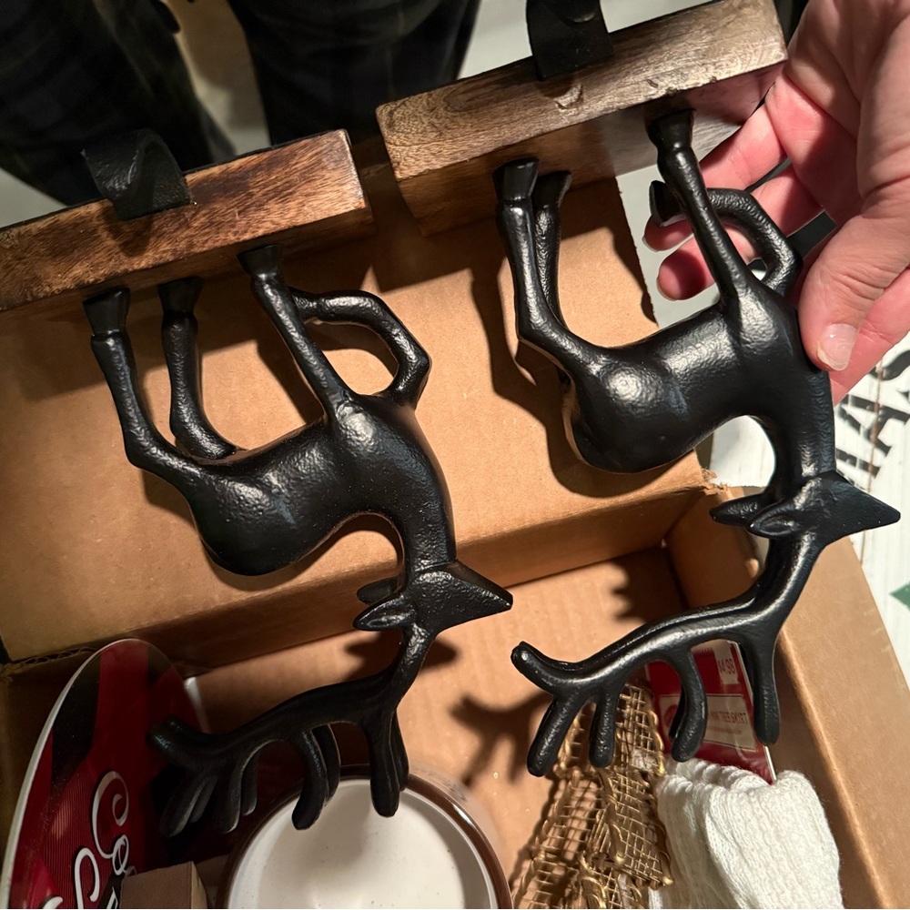 Black Reindeer Wall Hooks